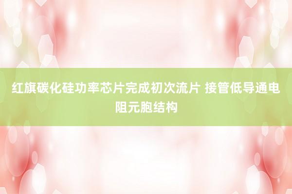 红旗碳化硅功率芯片完成初次流片 接管低导通电阻元胞结构